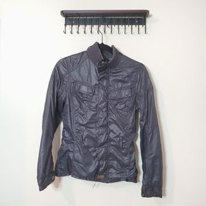 G-Star Raw Black Moto Full-Zip Jacket Size Small